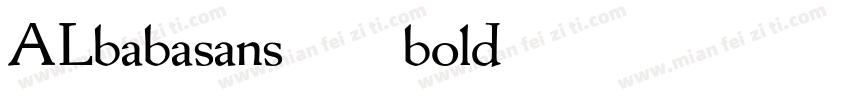 ALbabasans102 bold字体转换